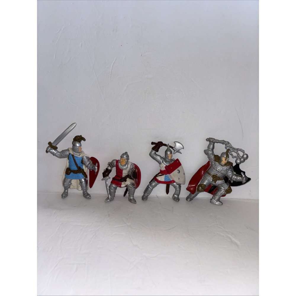 Vintage 1982 TSR Advanced Dungeons & Dragons PVC Figure Lot Men-At-Arms Knights